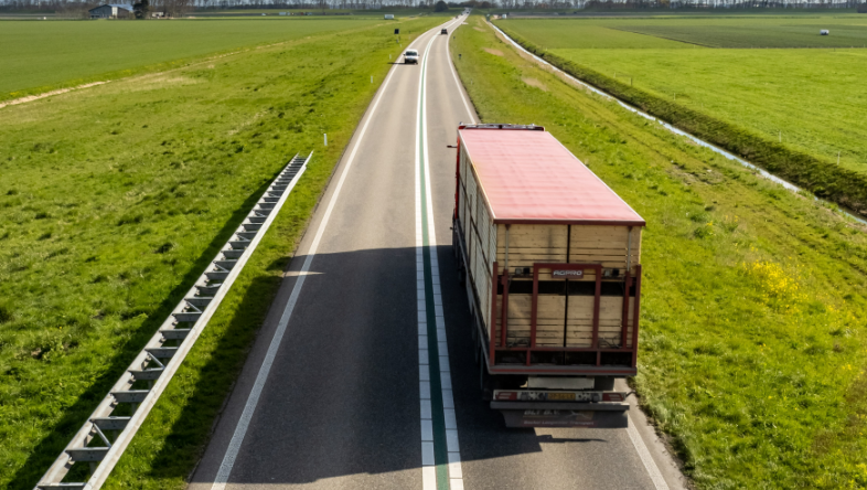 Container on truck